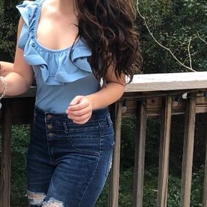 Charlotte Russe Ruffled Bodysuit